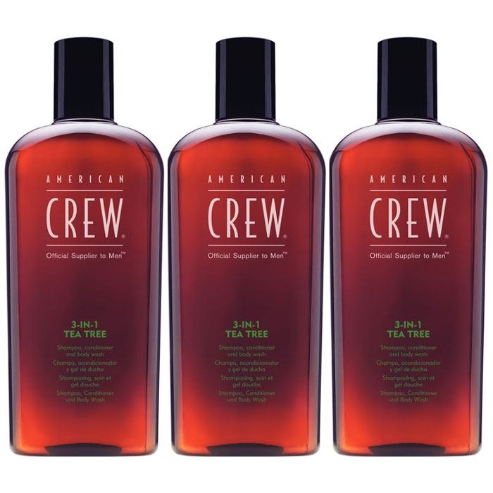 American Crew 3-in-1 Tea Tree 450ml x 3