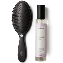 HH Simonsen Styling Oil + Wonder Brush Black 