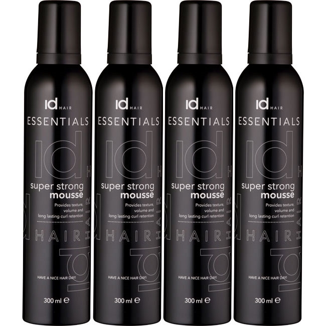 Id Hair Essentials Super Strong Hold Mousse 300ml x 4