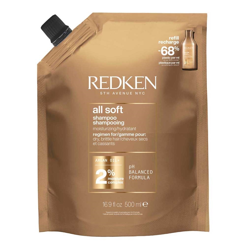 Redken All Soft Shampoo 500ml Refill