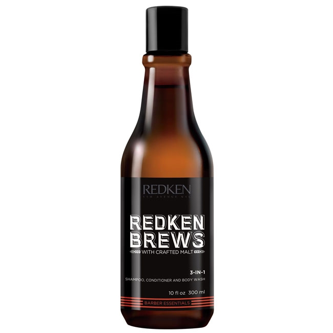 Redken Brews 3-in-1 Shampoo, Conditioner and Body Wash 300 ml